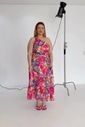 Vestido Midi Plisssado Leona Floral