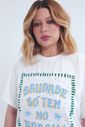 T-shirt De Algodão Saudade Off-White