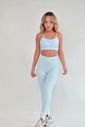 Conjunto Feminino Fitness Básico Legging e Top - Azul Polar Conjunto Feminino Fitness Básico Legging e Top - Azul Polar