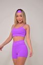Shorts Feminino Fitness Básico Poliamida - Roxo Magic Shorts Feminino Fitness Básico Poliamida - Roxo Magic