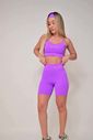 Bermuda Feminina Fitness Básico Poliamida - Roxo Magic Bermuda Feminina Fitness Básico Poliamida - Roxo Magic