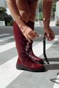 AMORA - BOTA FEMININA 2 EM 1 CANO LONGO COURO BORDÔ AMORA - BOTA FEMININA 2 EM 1 CANO LONGO COURO BORDÔ