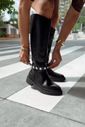 AMORA - BOTA FEMININA 2 EM 1 CANO LONGO COURO PRETA AMORA - BOTA FEMININA 2 EM 1 CANO LONGO COURO PRETA
