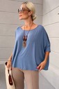 BLUSA MORCEGO - AZUL JEANS BLUSA MORCEGO - AZUL JEANS