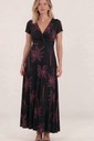 VESTIDO LONGO BUSTO NÓ - ESTAMPA PRETA
