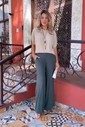 BLUSA DECOTE FRANZIDO - BEGE BLUSA DECOTE FRANZIDO - BEGE