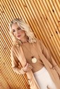 CONJUNTO CARDIGAN LONGO / BÁSICA - CAMEL
