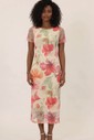 VESTIDO MIDI TULE MANGA CURTA – ESTAMPA FLORAL VESTIDO MIDI TULE MANGA CURTA – ESTAMPA FLORAL