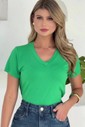 T-SHIRT GOLA V - VERDE