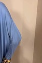 BLUSA MORCEGO MANGA LONGA - AZUL JEANS BLUSA MORCEGO MANGA LONGA - AZUL JEANS