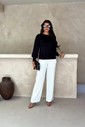 BLUSA VISCOLYCRA MANGA BUFANTE - PRETA