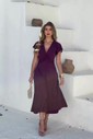 VESTIDO MIDI BUSTO NÓ  - BORDÔ