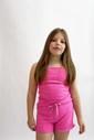 CONJUNTO MENINA BLUSA ALÇA E SHORTS ROSA CONJUNTO MENINA BLUSA ALÇA E SHORTS ROSA