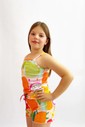 CONJUNTO MENINA BLUSA ALÇA E SHORTS FRUTAS