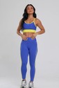 Conjunto Feminino Fitness Legging e Top Brasil Azul