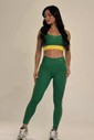 Conjunto Feminino Fitness Legging e Top Brasil Verde