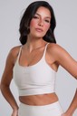 Conjunto Fitness Shorts Bolso Lateral e Top Off White Conjunto Fitness Shorts Bolso Lateral e Top Off White