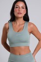 Conjunto Fitness Legging Bolso Lateral e Top Pistache