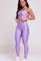 Conjunto Feminino Fitness Legging e Top Lilás
