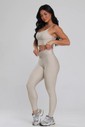Conjunto Feminino Fitness PowerSlim Legging e Top Off White Conjunto Feminino Fitness PowerSlim Legging e Top Off White