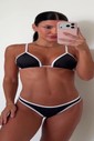 CONJUNTO: TOP SIMPLE E CALCINHA DUDA BLACK+WHITE