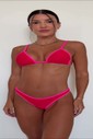 CONJUNTO: TOP SIMPLE E CALCINHA DUDA RED+PINK