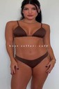 CONJUNTO: TOP LOLA E ASA DELTA CAFÉ CONJUNTO: TOP LOLA E ASA DELTA CAFÉ