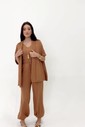 Trijunto com Calça em Tricot Valência - Camel