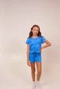 Pijama Feminino Infantil Manga Curta com Shorts