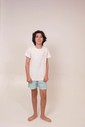 Pijama Masculino Infantil Manga Curta Com Bermuda