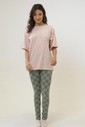 Pijama Manga Curta com Legging Feminino