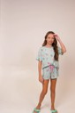 Pijama Feminino Infantil Manga Curta com Shorts