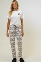 Pijama Feminino Manga Curta Com Calça