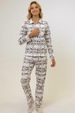 Pijama Manga Longa Com Abertura Feminino