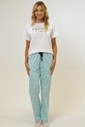 Pijama Feminino Manga Curta Com Calça