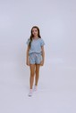 Pijama Infantil Feminino Manga Curta com Shorts