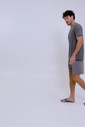 Pijama Masculino Manga Curta Com Bermuda