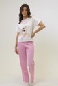 Pijama Feminino Manga Curta Com Calça