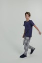Pijama Infantil Masculino Manga Curta Com Calça