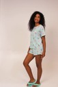 Pijama Feminino Manga Curta com Shorts