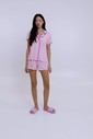 Pijama Feminino Manga Curta Americano Com Shorts
