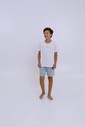 Pijama Masculino Infantil Manga Curta Com Bermuda