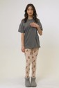 Pijama Manga Curta Com Legging Feminino