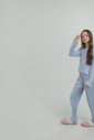 Pijama Feminino Manga Longa Com Calça
