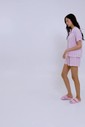 Pijama Feminino Manga Curta Americano Com Shorts