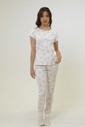 Pijama Feminino Manga Curta Com Calça