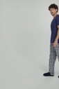 Pijama Masculino Manga Curta Com Calça