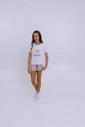Pijama Infantil Feminino Manga Curta Com Shorts Pijama Infantil Feminino Manga Curta Com Shorts
