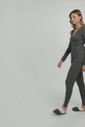 Pijama Feminino Manga Longa Com Blusa Transpassada