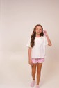 Pijama Feminino Infantil Manga Curta com Shorts
